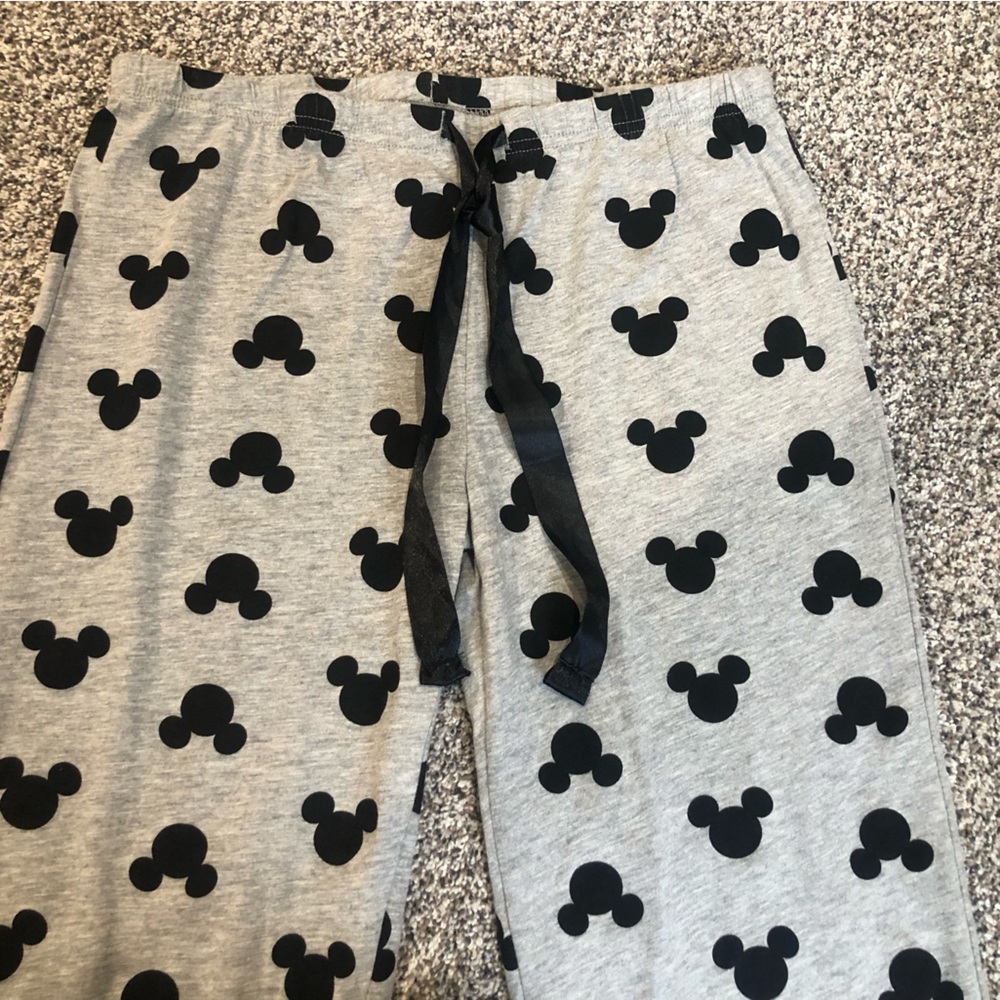 Gray and Black Mickey Mouse Head Pajama Pants - Picture 3 of 8
